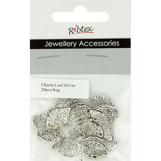 Charm - Leaf 17mm Silver 20Pcs