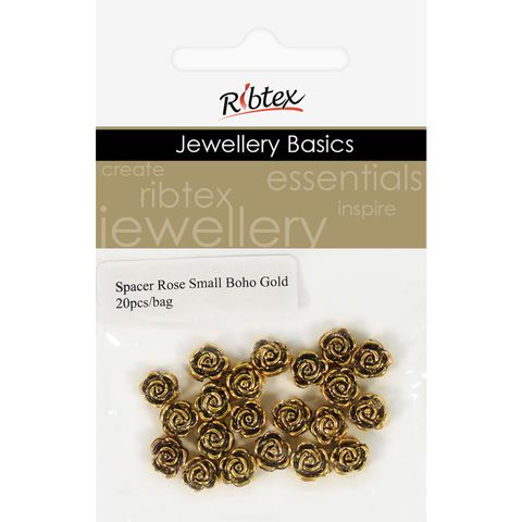 Jf Spacer 7Mm Rose Boho Gold 20Pcs