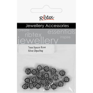 Jf Spacer 7Mm Rose Silver 20Pcs