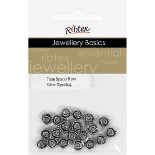 Jf Spacer 7Mm Rose Silver 20Pcs