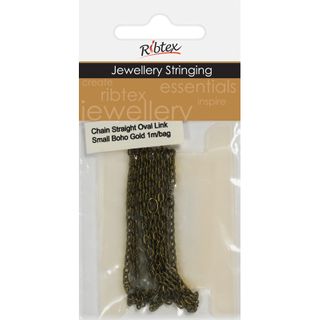 Chain Straight Oval Link 4x3mm Gold 1m