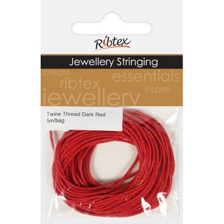 Jf Twine Thread Dark Red 5M
