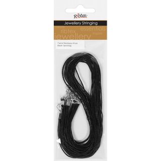 Jf Twine Necklace-Clasp 41Cm Black 3Pcs