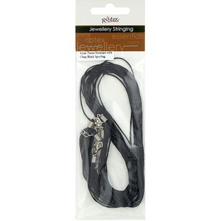 Jf Twine Necklace-Clasp 41Cm Black 3Pcs