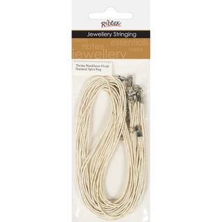Jf Twine Necklace-Clasp 41Cm Nat 3Pcs