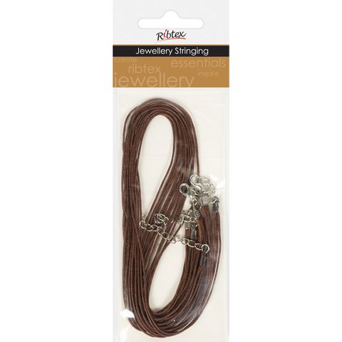 Jf Twine Necklace-Clasp 41Cm Brown 3Pcs