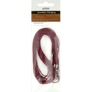 Jf Twine Necklace-Clasp 41Cm Red 3Pcs