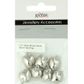 Charm - Heart 15x16mm Plastic Silver 7Pc