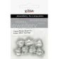 Charm - Heart 15x16mm Plastic Silver 7Pc