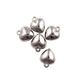 Charm - Heart 15x16mm Plastic Silver 7Pc