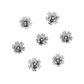 Bead Caps Adjustable Silver 12Pcs