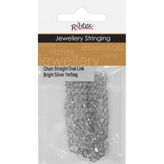 Jf Chain Str Oval Link 7X4Mm Brsilver 1M