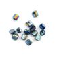 Bead Shell Lustre Cubes 8mm Turquoise AB