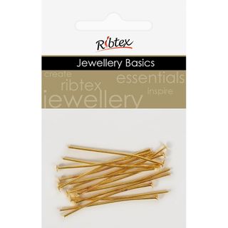 Head Pins 35mm Gold 20Pcs