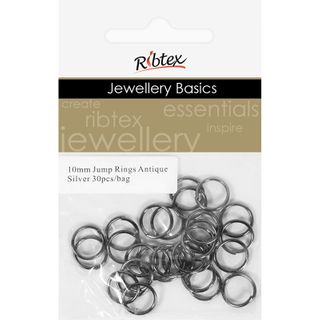 Jump Rings 10mm Antique Silver 30Pcs