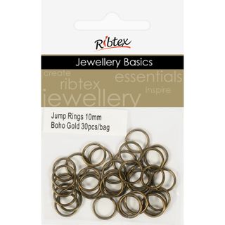 Jump Rings 10mm Boho Gold 30Pcs