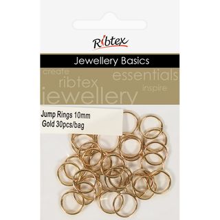 Jump Rings 10mm Gold 30Pcs
