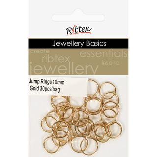 Jump Rings 10mm Gold 30Pcs