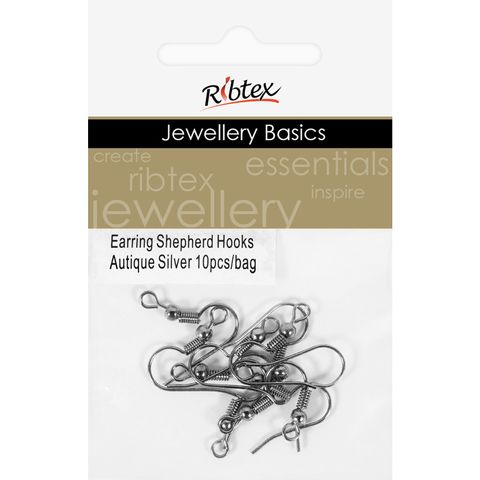 Earring Shepherd Hooks 20mm Silver 10Pcs