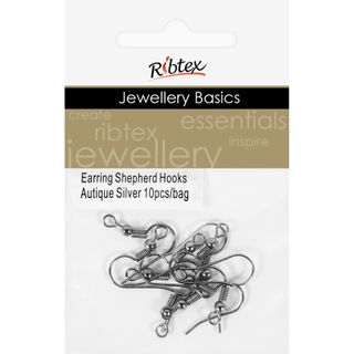 Earring Shepherd Hooks 20mm Silver 10Pcs