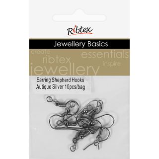 Earring Shepherd Hooks 20mm Silver 10Pcs