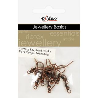 Earring Shepherd Hooks Dark Copper 10Pcs