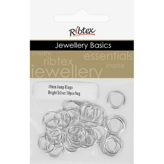 Jump Rings 10mm Silver 30Pcs