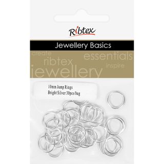 Jump Rings 10mm Silver 30Pcs
