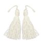 White Rayon Braid Tassel  2 Pieces  11Cm