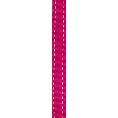 RIB 10MM STITCHED GROSGRAIN HOT PINK 3M