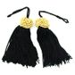 Craft Tassel Turks Head 8Cm Black 2Pc