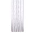 RIB 15MM WOVEN STRIPE SHEER WHITE 3M