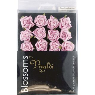 Flower Foam Rose Hd 25Mm Lavender 24Pcs