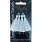 Metallic Silver Rayon Tassel 4 Pc 5cm