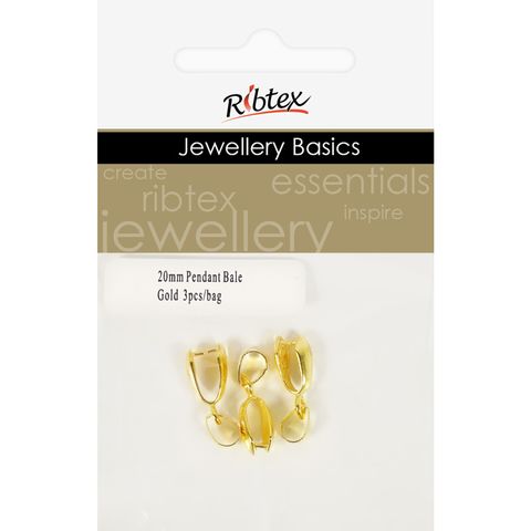 Jf Pendant Bale 20Mm Gold 3Pcs