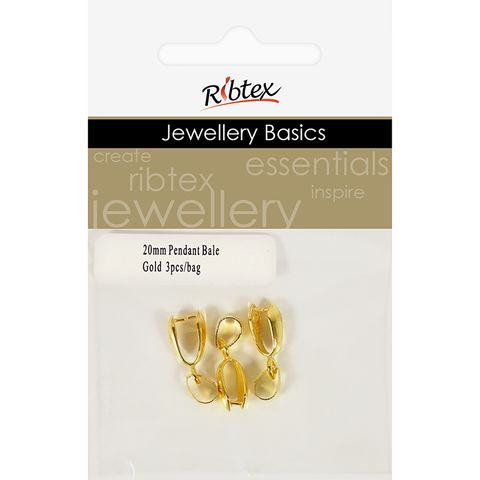 Jf Pendant Bale 20Mm Gold 3Pcs