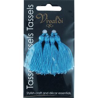 Baby Blue Rayon Tassel  4 Pieces  5Cm