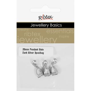 Jf Pendant Bale 20Mm Dark Silver 3Pcs