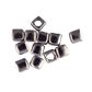 Dark Silver Metal Cube Spacer 12 Pc 6mm