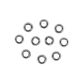 Jf Spacer Metal Round 10Mm Dk Slv10Pcs