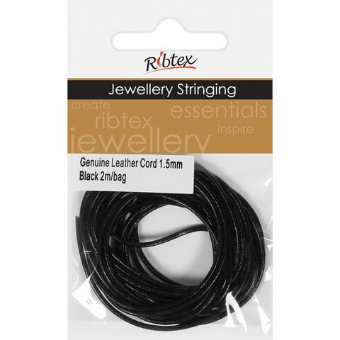 Jf Cord Genuine Leather 1.5Mm Black 2M