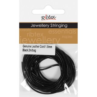 Jf Cord Genuine Leather 1.5Mm Black 2M