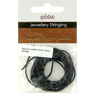 Jf Cord Genuine Leather 1.5Mm Black 2M