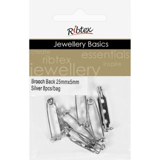 Jf Acc Brooch Back Small Silver 8Pcs