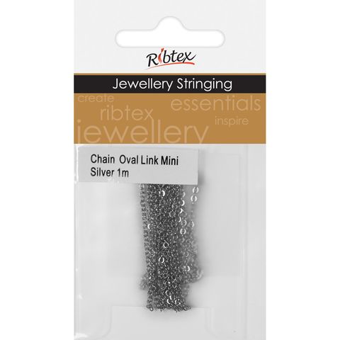 Chain Twisted Oval Link 5x3mm Silver 1m
