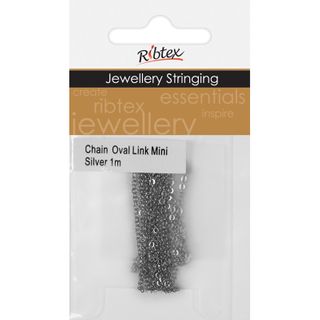 Chain Twisted Oval Link 5x3mm Silver 1m