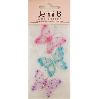 Jenni B Pvc Glitter Butterfly 3Pcs