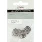 Charm - Coin 15mm Silver 8Pcs