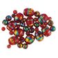 Bead Glass Metallic Stripe Rust 50Pcs