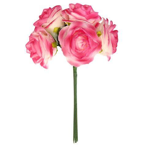 Flower Foam Rose 5H Hot Pink 1Bch